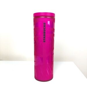 Starbucks 2021 Holiday Tumbler Grande 16oz Cold Pink Ribbon